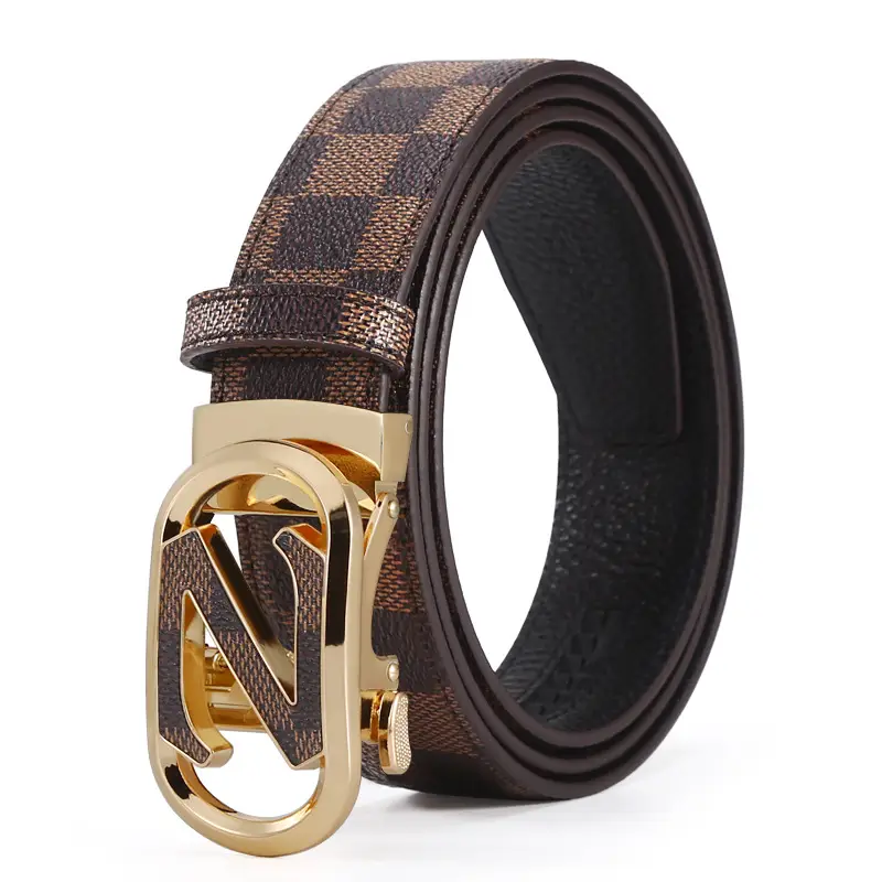 Men's Gucci Logo Belt with Gold Plated Buckle - Image 13