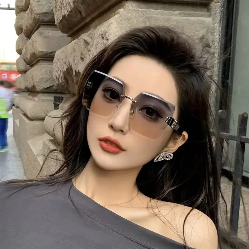 Women's Cut Edge Sunglasses Gradient Color High End Fashion - Image 6