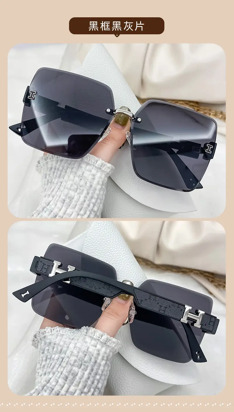 Women's Cut Edge Sunglasses Gradient Color High End Fashion — feature 15