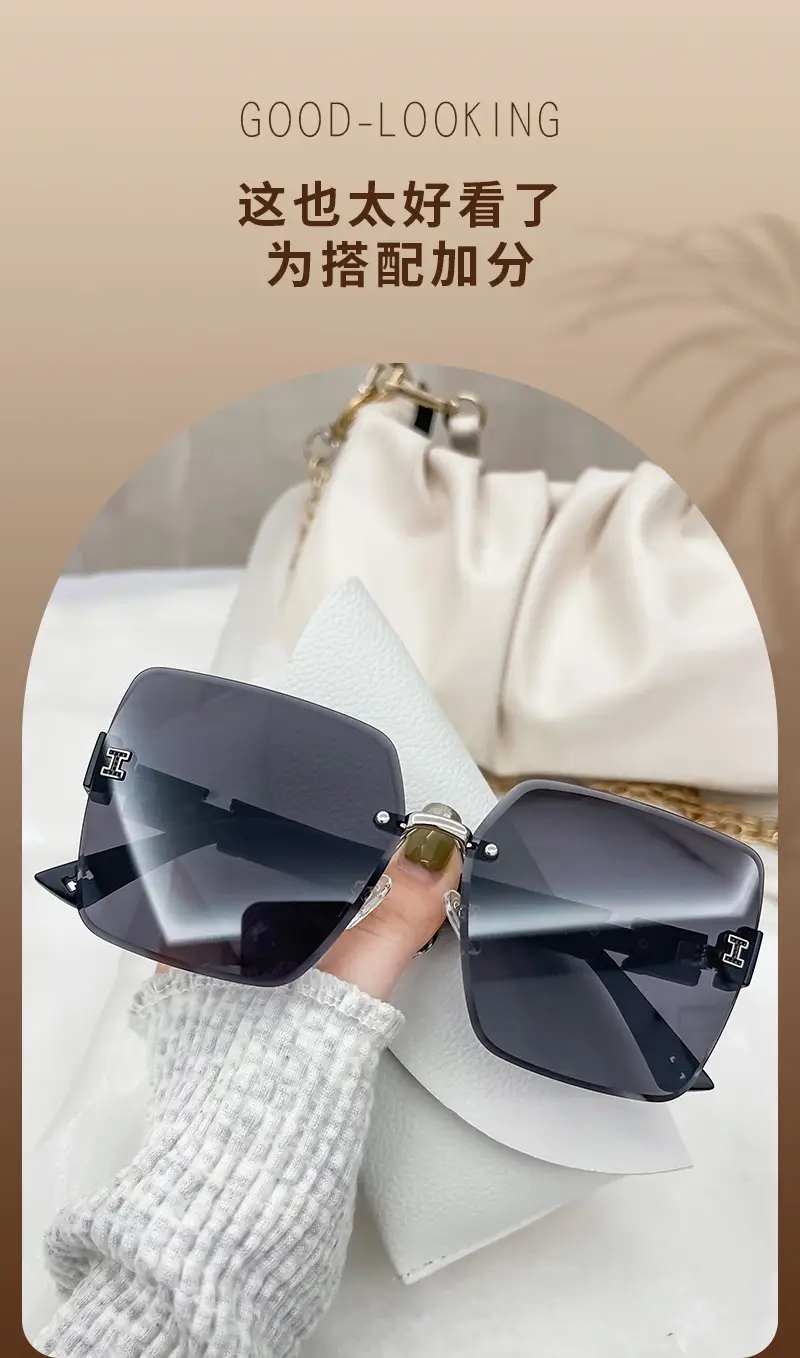 Women's Cut Edge Sunglasses Gradient Color High End Fashion — feature 4