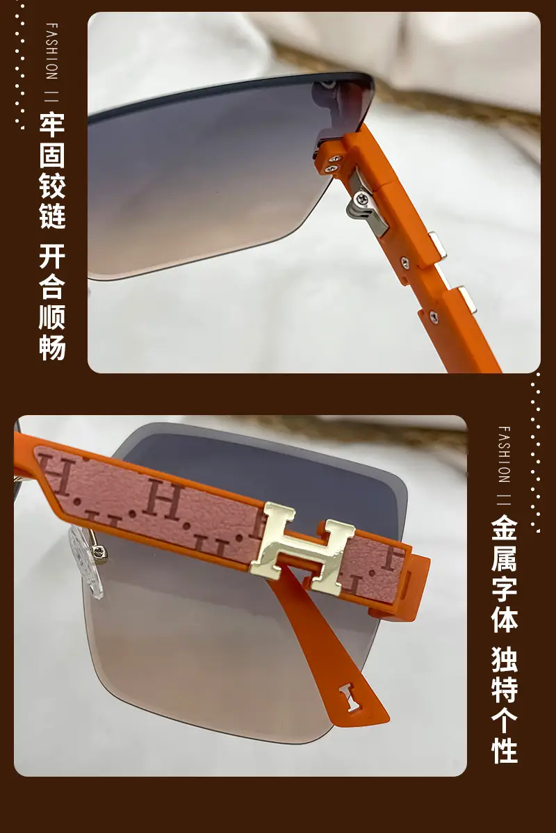 Women's Cut Edge Sunglasses Gradient Color High End Fashion — feature 7