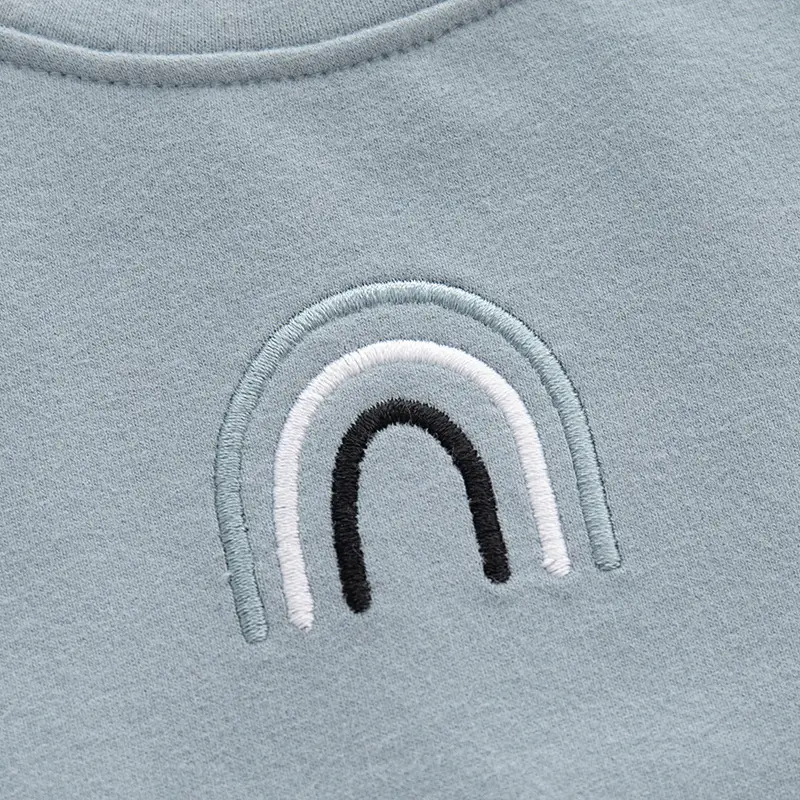 Baby Grey Round Neck Outerwear Set for Boys Girls - Image 7