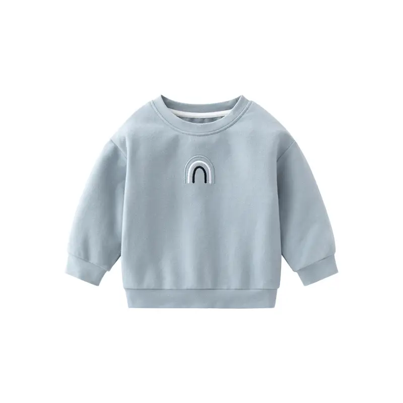 Baby Grey Round Neck Outerwear Set for Boys Girls - Image 8