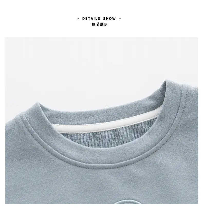 Baby Grey Round Neck Outerwear Set for Boys Girls — feature 25