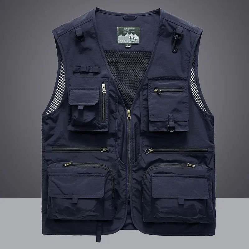 Men's Green Mesh Vest with Embroidered Logo - Image 4