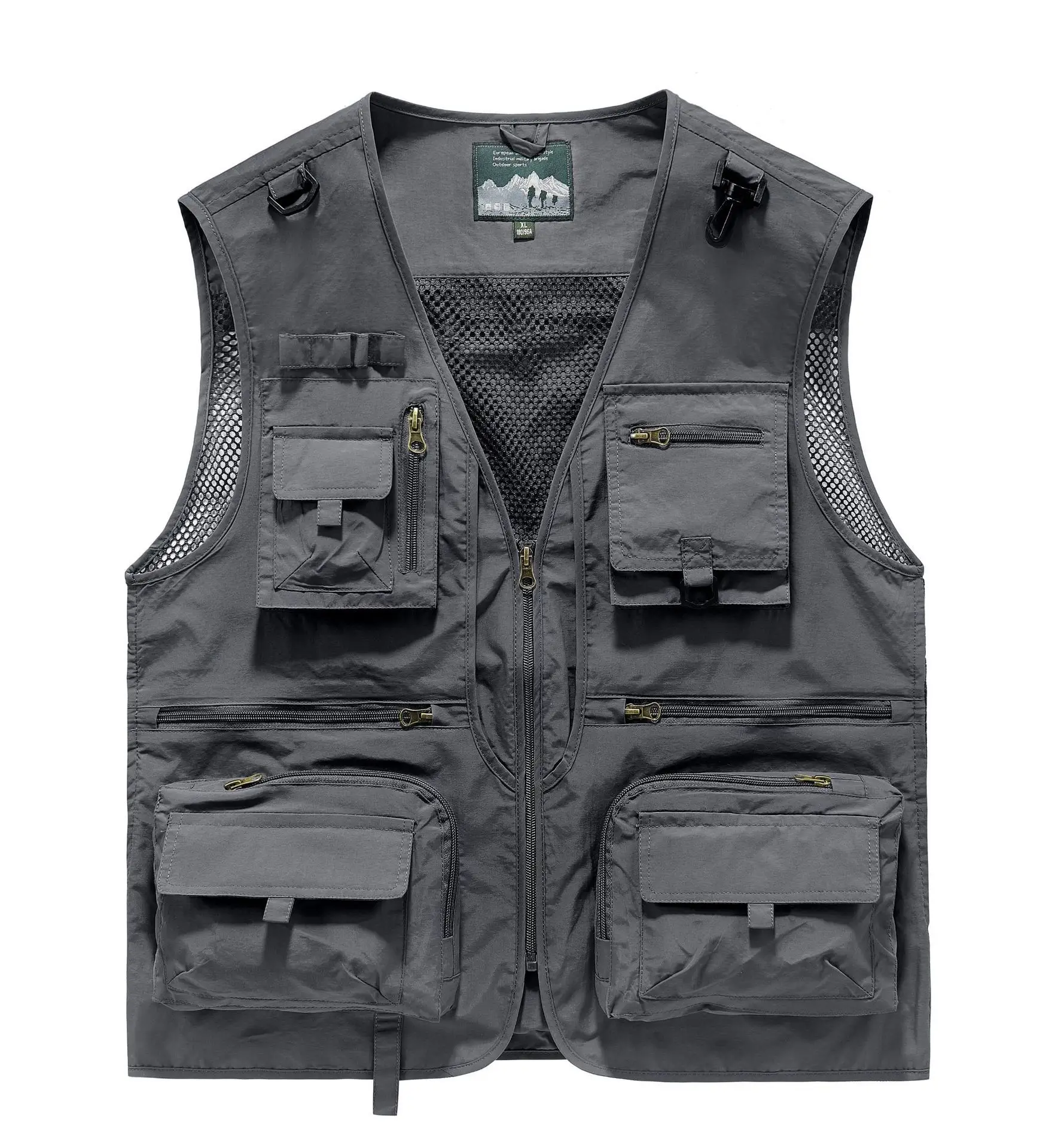 Men's Green Mesh Vest with Embroidered Logo - Image 5