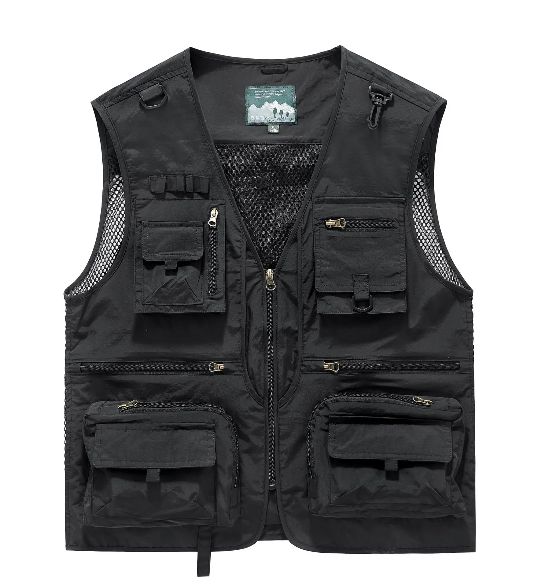 Men's Green Mesh Vest with Embroidered Logo - Image 7