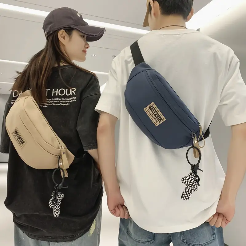 Trendy Brand Crossbody Bag Large Capacity Casual Japanese New Waist Bag Lightweight Sports Shoulder Bag