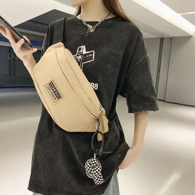 Trendy Brand Crossbody Bag Large Capacity Casual Japanese New Waist Bag Lightweight Sports Shoulder Bag