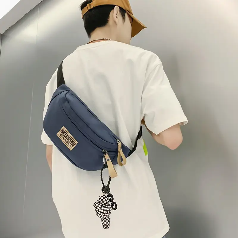Trendy Brand Crossbody Bag Large Capacity Casual Japanese New Waist Bag Lightweight Sports Shoulder Bag