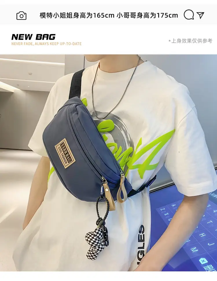 Trendy Brand Crossbody Bag Large Capacity Casual Japanese New Waist Bag Lightweight Sports Shoulder Bag — feature 5