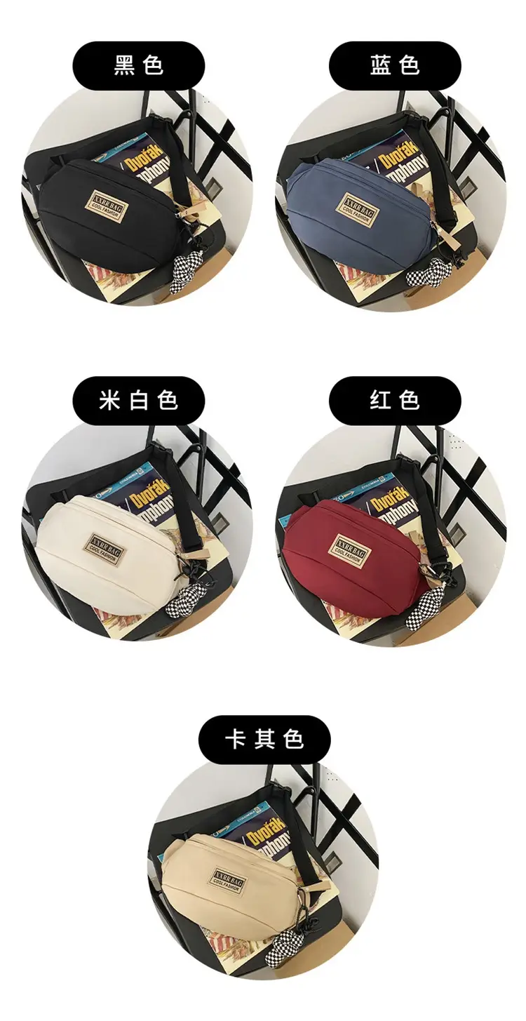 Trendy Brand Crossbody Bag Large Capacity Casual Japanese New Waist Bag Lightweight Sports Shoulder Bag — feature 8