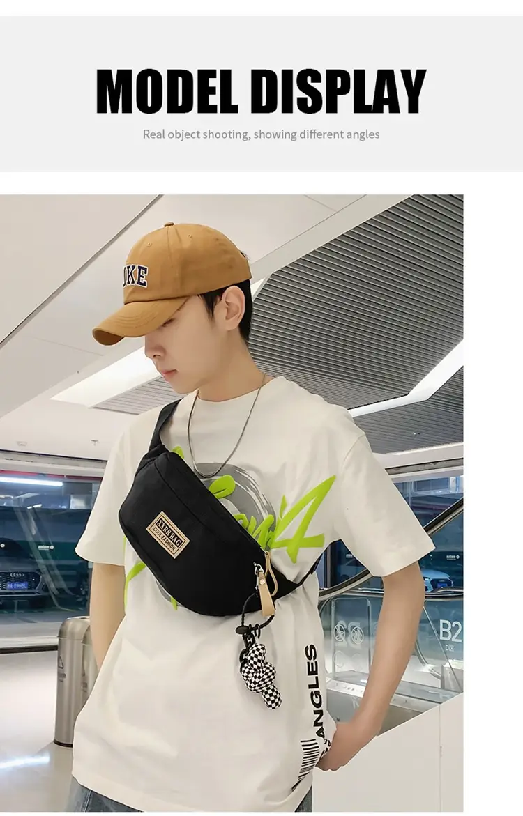 Trendy Brand Crossbody Bag Large Capacity Casual Japanese New Waist Bag Lightweight Sports Shoulder Bag — feature 9