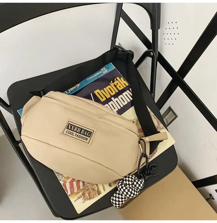 Trendy Brand Crossbody Bag Large Capacity Casual Japanese New Waist Bag Lightweight Sports Shoulder Bag