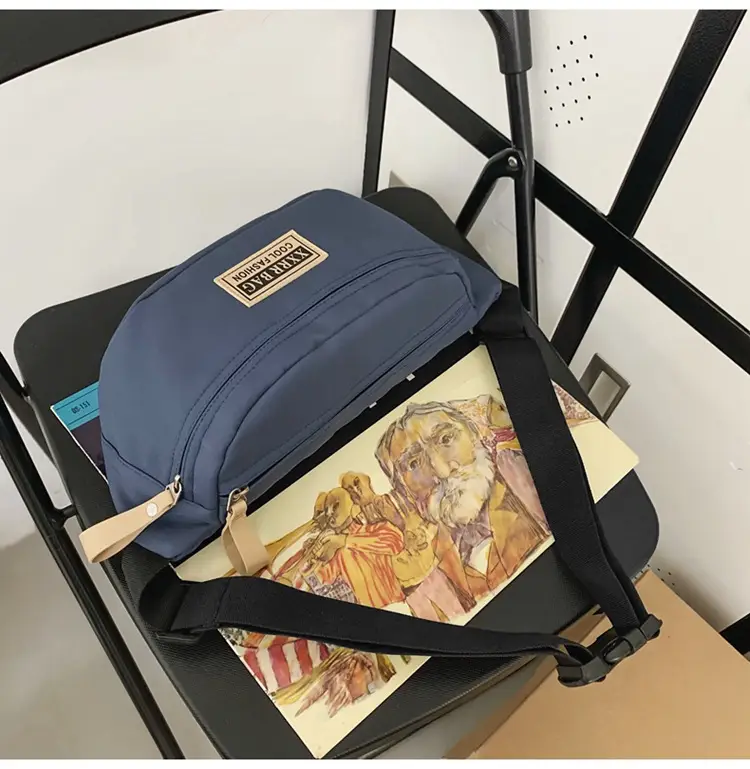 Trendy Brand Crossbody Bag Large Capacity Casual Japanese New Waist Bag Lightweight Sports Shoulder Bag