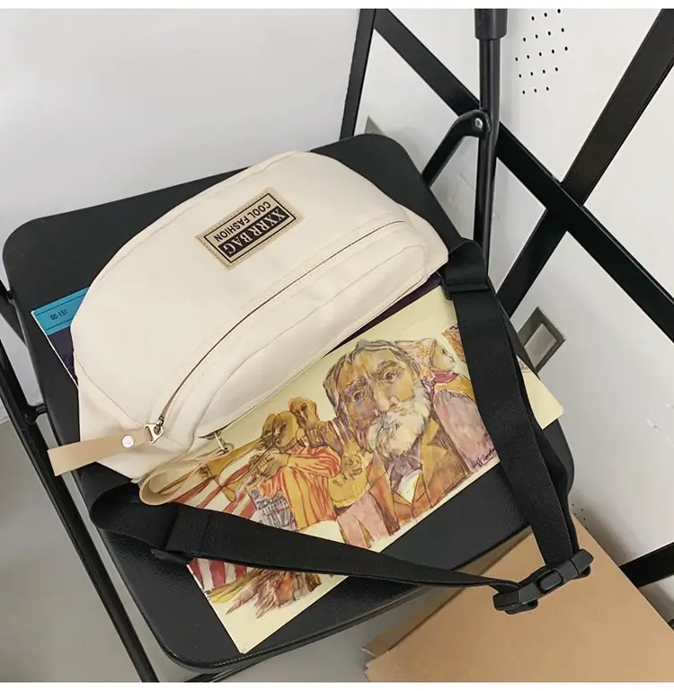Trendy Brand Crossbody Bag Large Capacity Casual Japanese New Waist Bag Lightweight Sports Shoulder Bag
