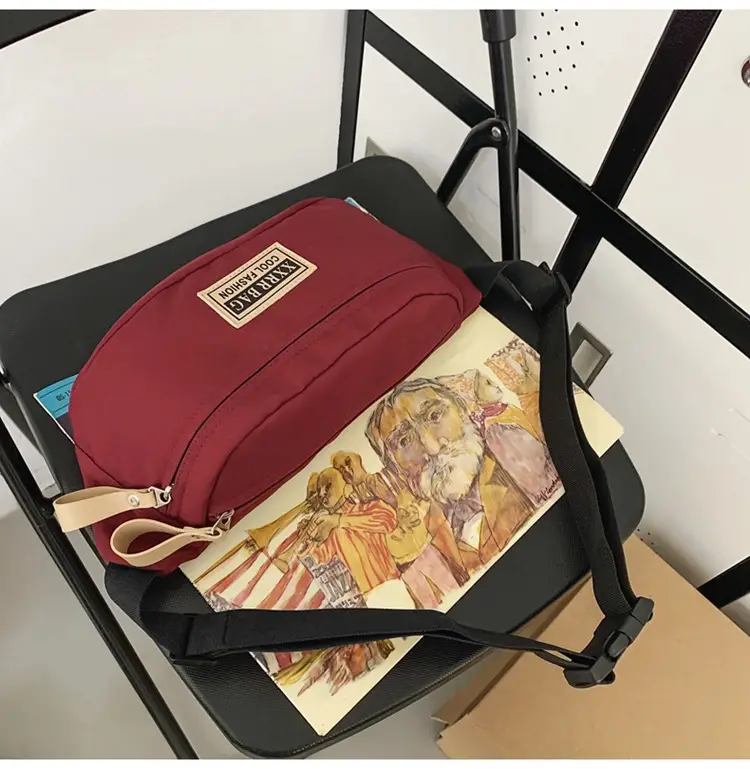 Trendy Brand Crossbody Bag Large Capacity Casual Japanese New Waist Bag Lightweight Sports Shoulder Bag