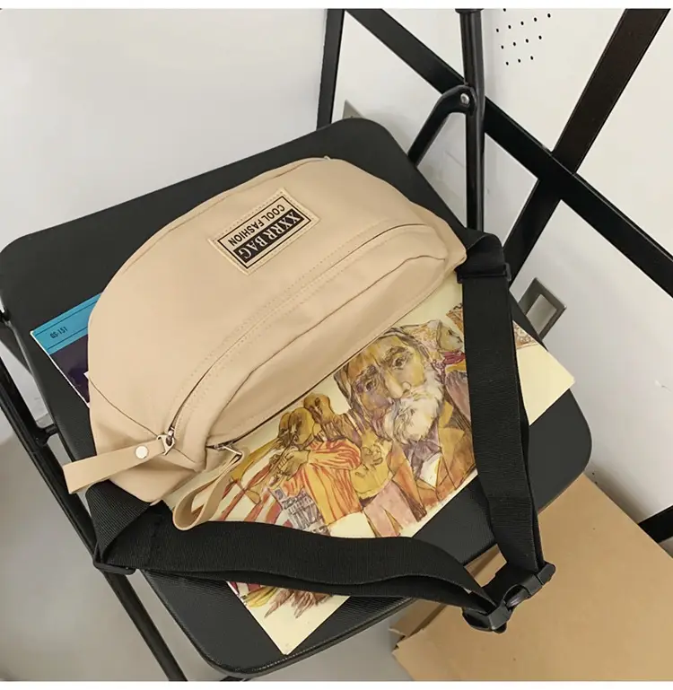 Trendy Brand Crossbody Bag Large Capacity Casual Japanese New Waist Bag Lightweight Sports Shoulder Bag