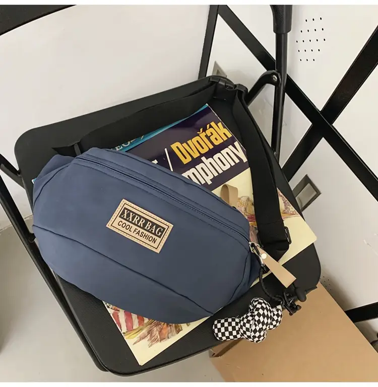Trendy Brand Crossbody Bag Large Capacity Casual Japanese New Waist Bag Lightweight Sports Shoulder Bag