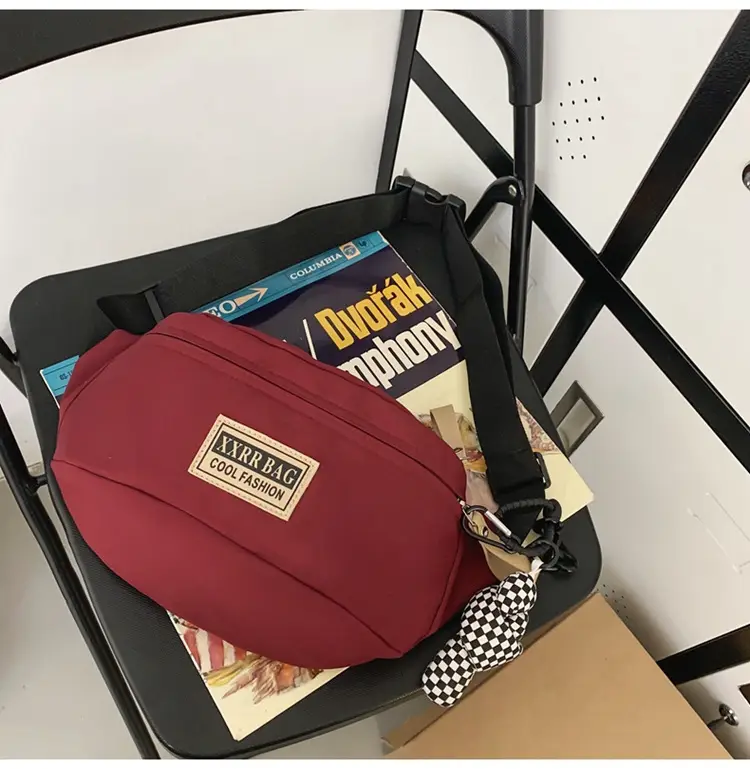 Trendy Brand Crossbody Bag Large Capacity Casual Japanese New Waist Bag Lightweight Sports Shoulder Bag