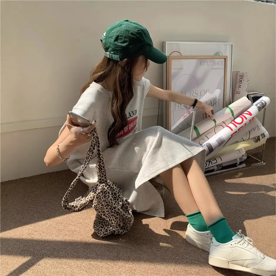 Women Sleeveless Dress Summer 2023 Loose Fit Casual Wear
