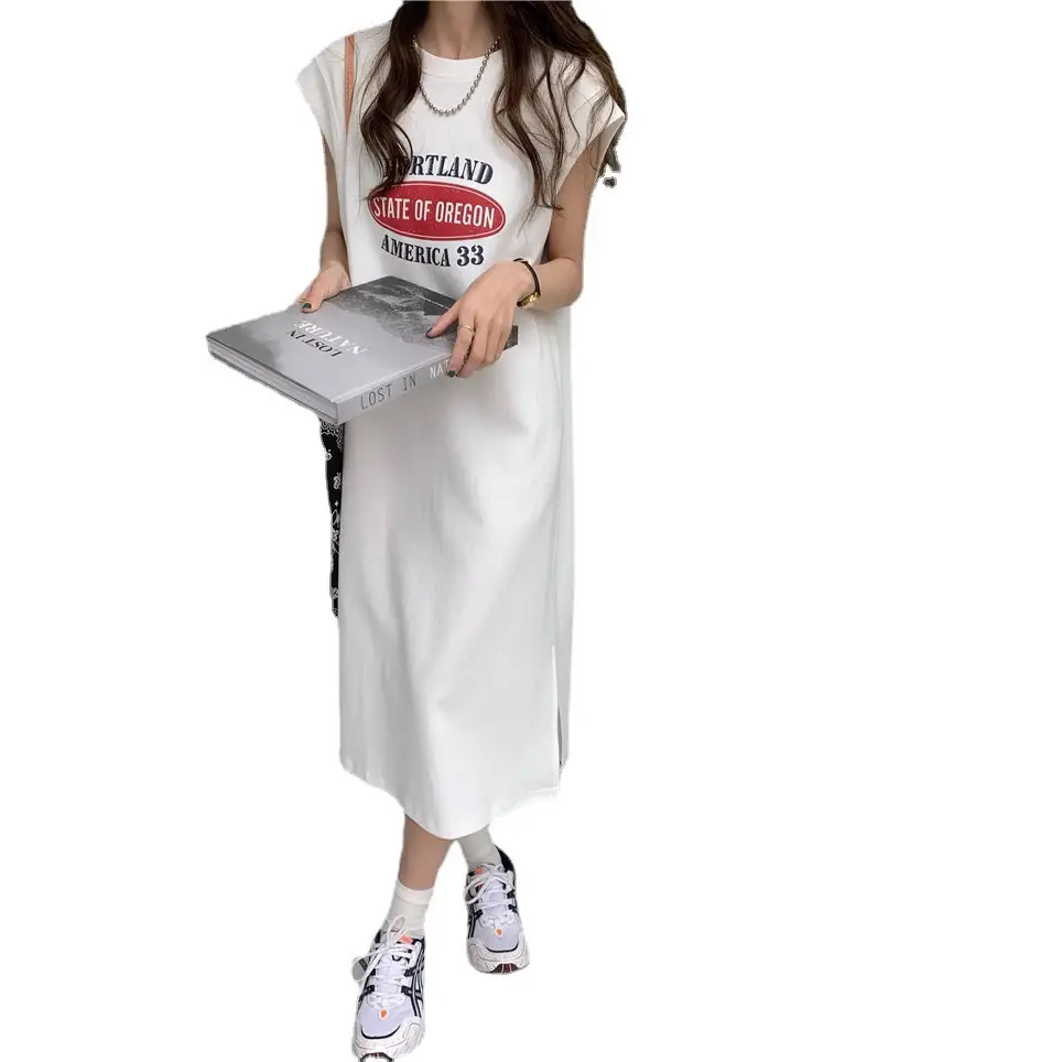 Women Sleeveless Dress Summer 2023 Loose Fit Casual Wear