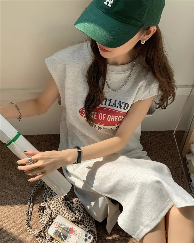 Women Sleeveless Dress Summer 2023 Loose Fit Casual Wear — feature 10