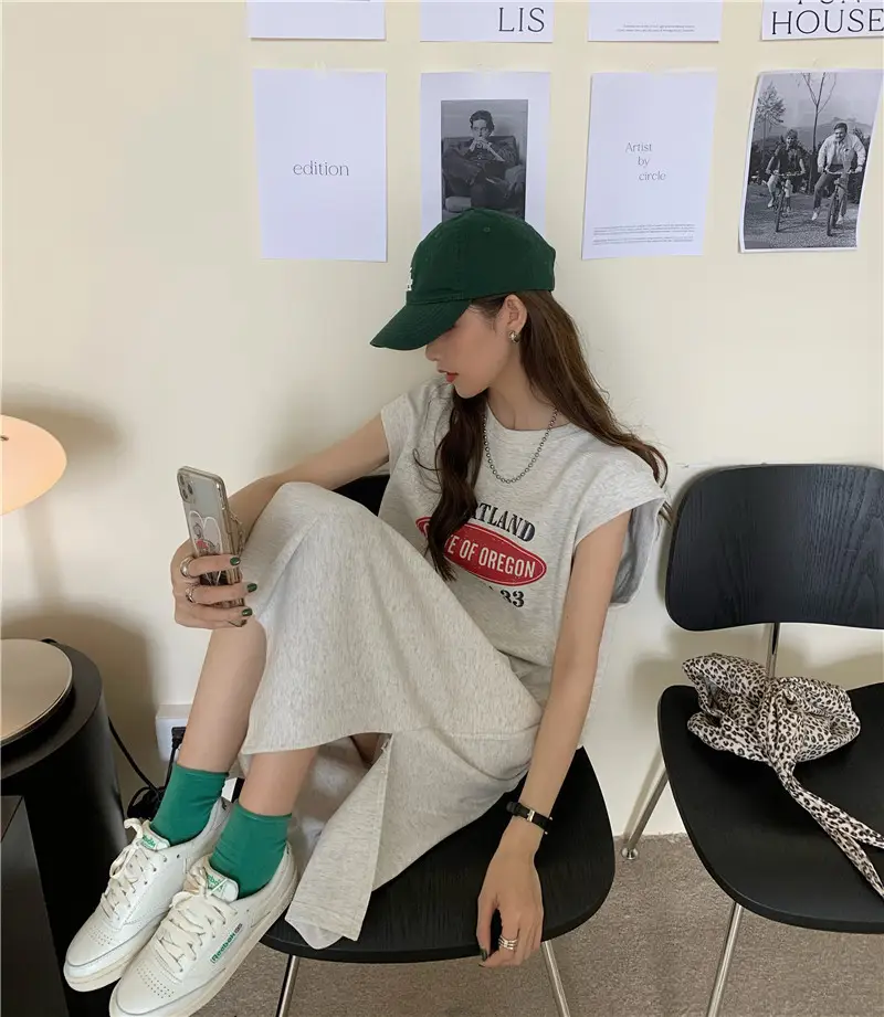 Women Sleeveless Dress Summer 2023 Loose Fit Casual Wear — feature 12