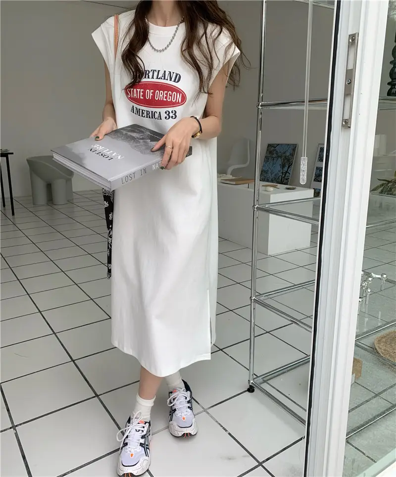 Women Sleeveless Dress Summer 2023 Loose Fit Casual Wear — feature 14
