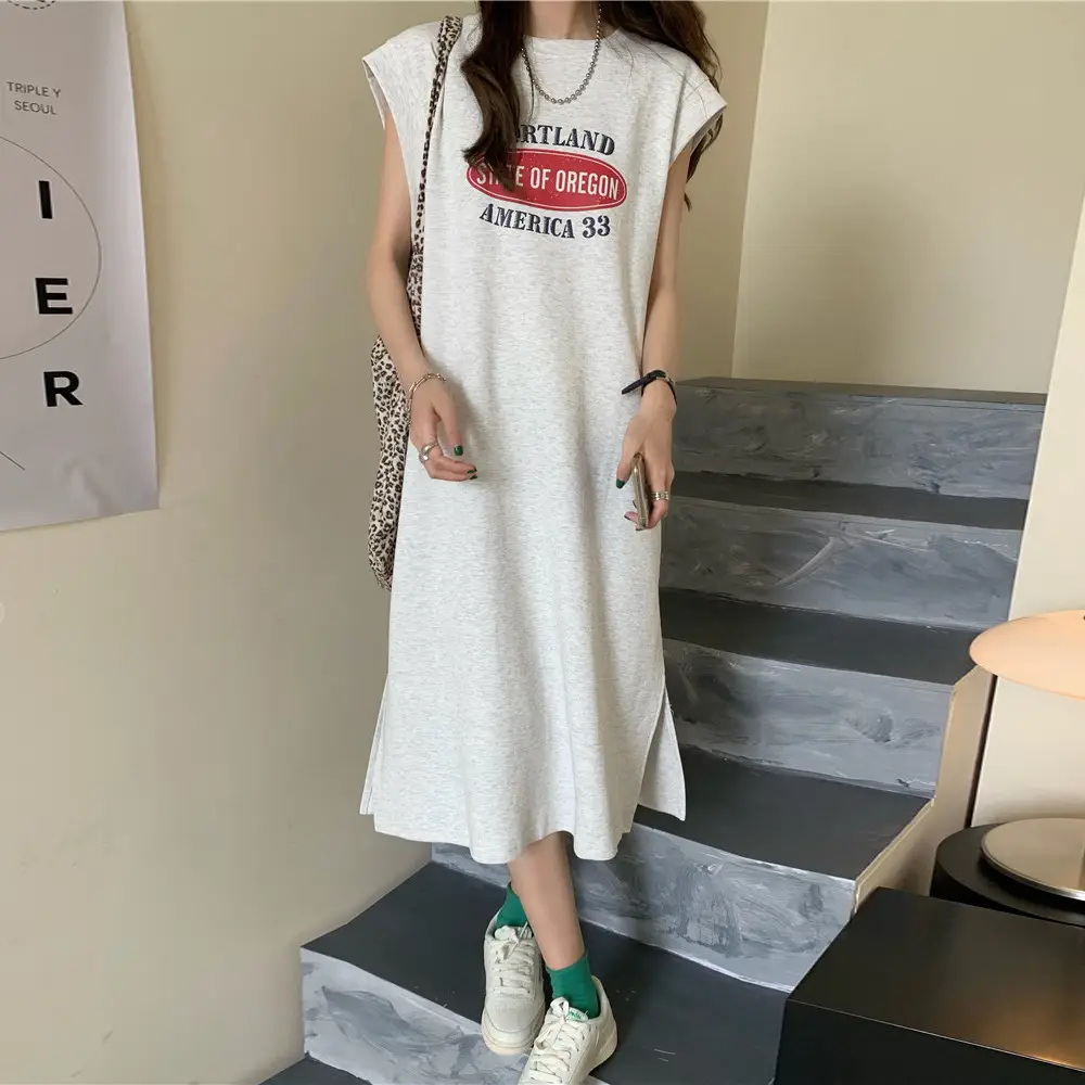 Women Sleeveless Dress Summer 2023 Loose Fit Casual Wear — feature 2