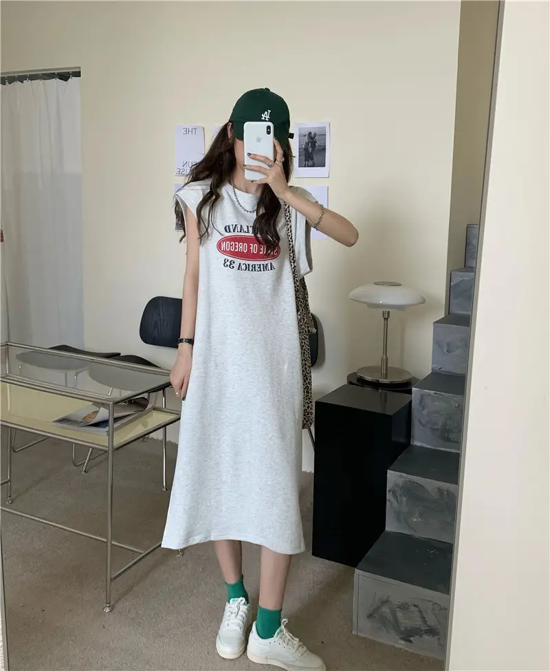 Women Sleeveless Dress Summer 2023 Loose Fit Casual Wear — feature 7