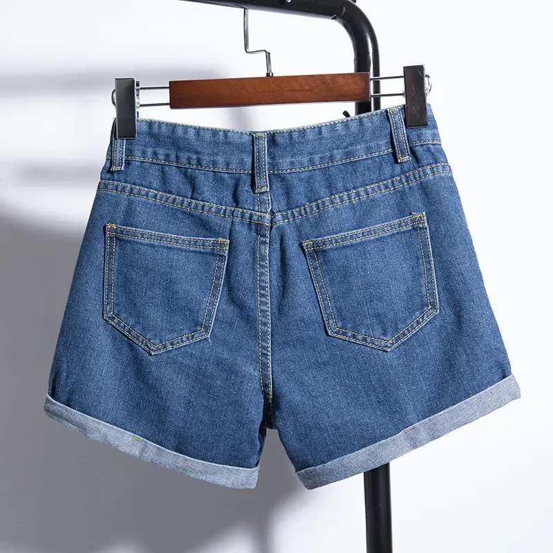 Women Denim Shorts Summer 2025 Slimming Wide Leg - Image 4