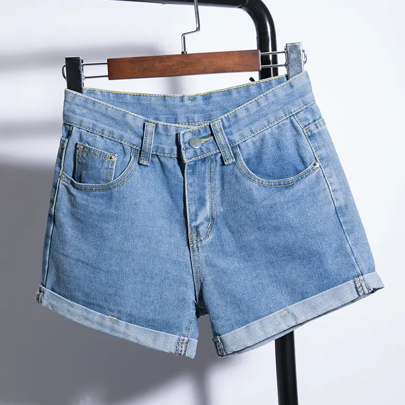 Women Denim Shorts Summer 2025 Slimming Wide Leg - Image 2