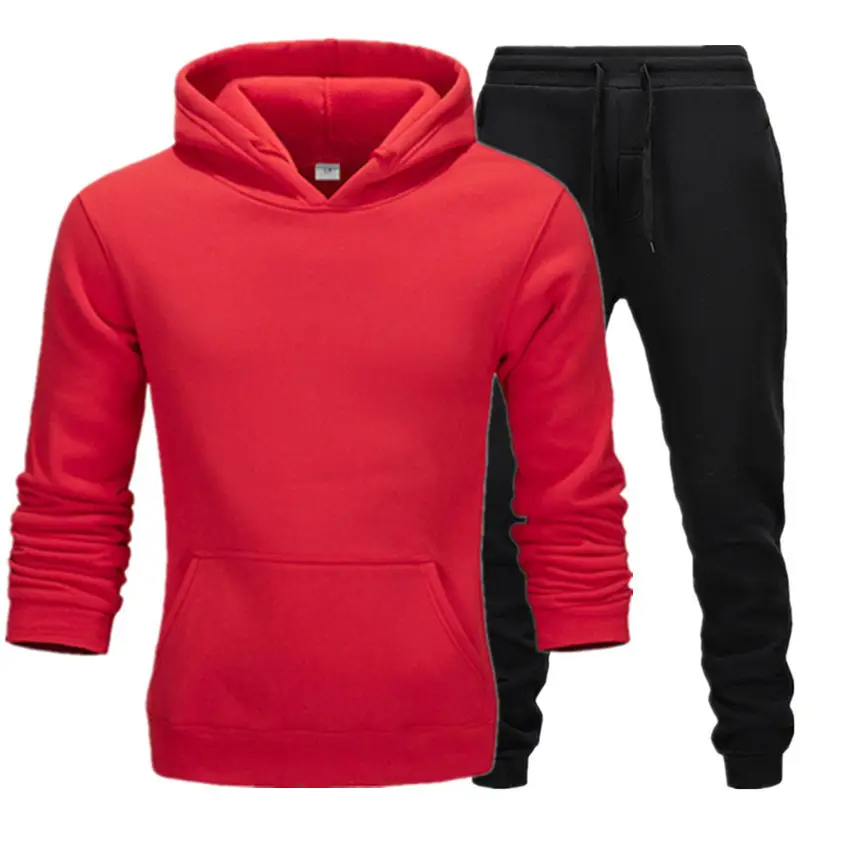 Purple Men's Sweatshirt Hoodie Set 220g Fabric — feature 20
