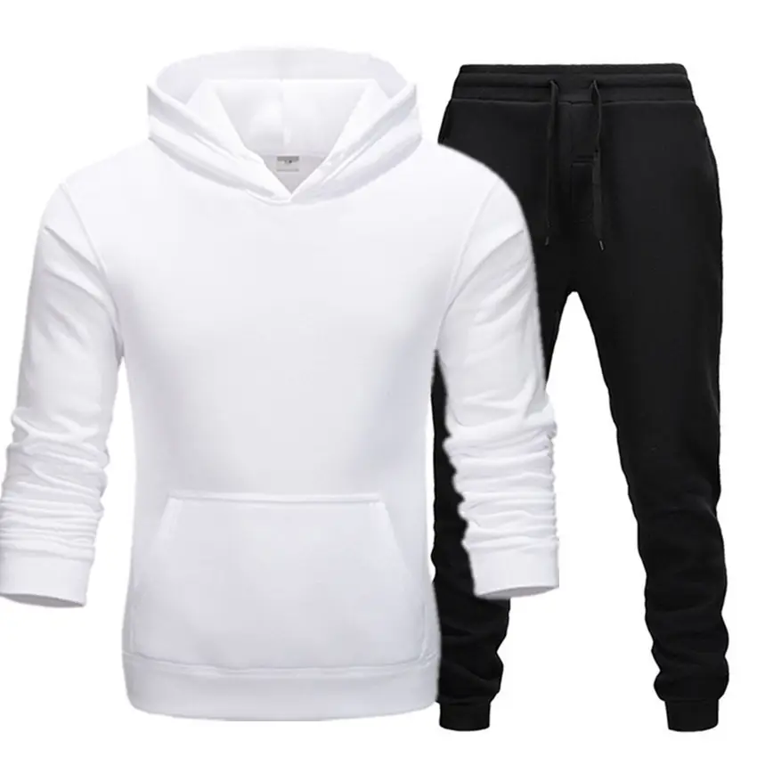 Purple Men's Sweatshirt Hoodie Set 220g Fabric — feature 24