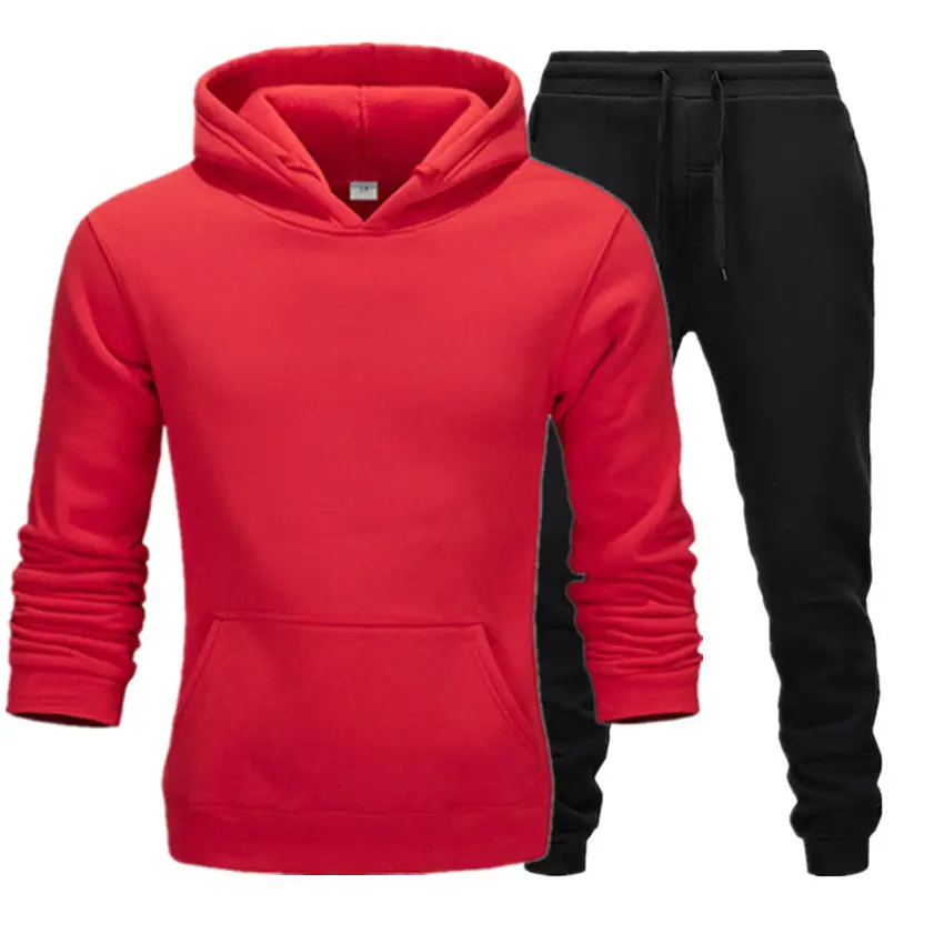 Purple Men's Sweatshirt Hoodie Set 220g Fabric - Image 17