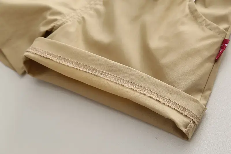 Children Cotton Polo Short Sleeve Suit Green Beige — feature 13