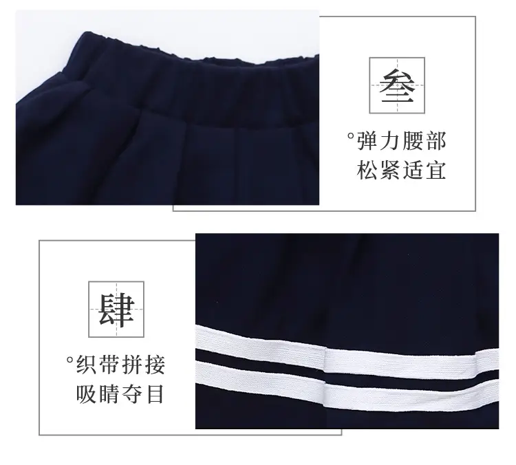 2025 Summer Kids Polo Shirt Set White Blue Knitted College Style — feature 5