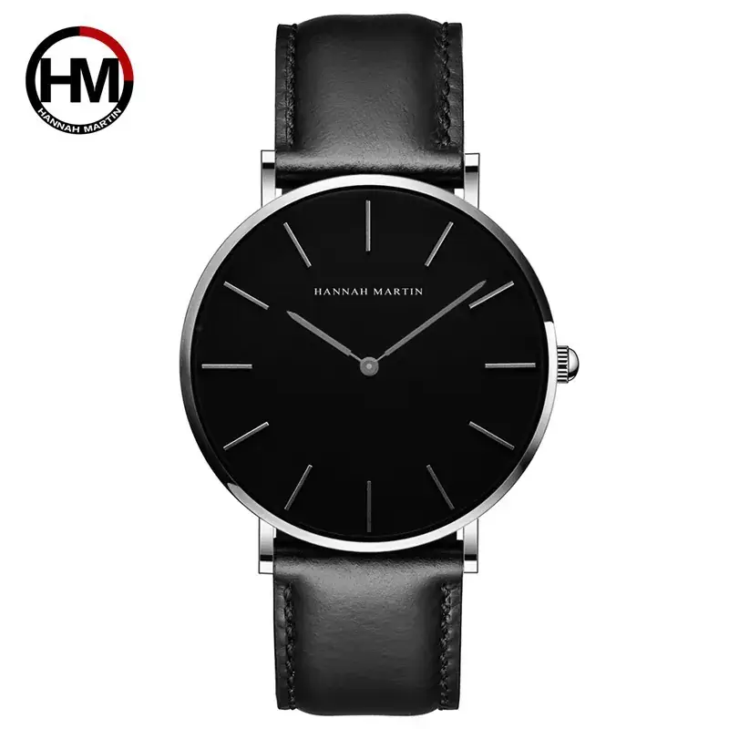 Men's Black Analog Watch with Quartz Movement - Image 9