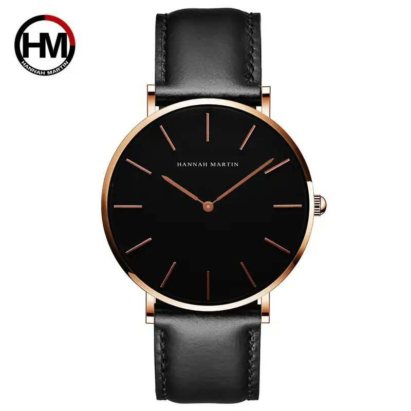CH02FH Rose Gold Shell Black Belt