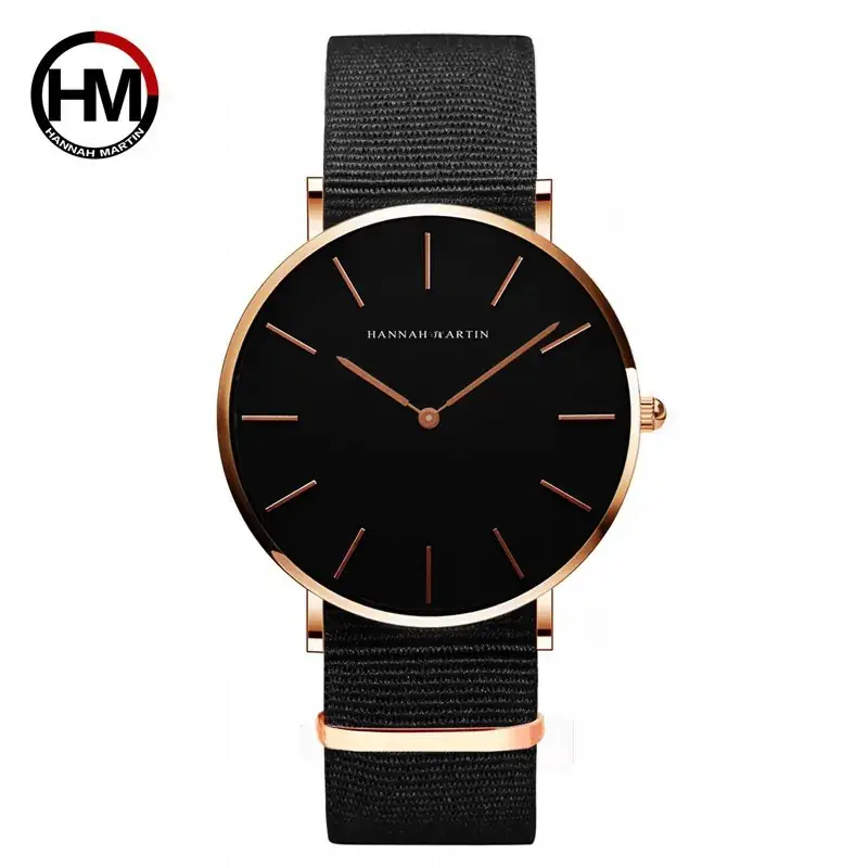 Men's Black Analog Watch with Quartz Movement - Image 3