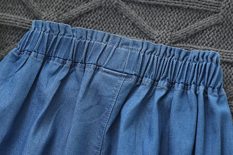Girls Blue Heart Embroidered Shorts Summer Wear — feature 11