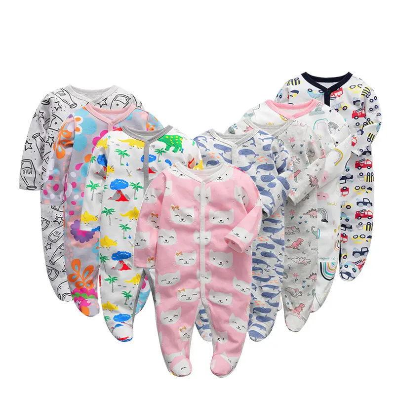 Baby Long Sleeve Jumpsuit Blue Elephant Print Spring Summer - Image 34