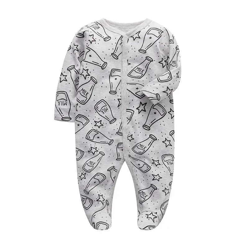Baby Long Sleeve Jumpsuit Blue Elephant Print Spring Summer - Image 10