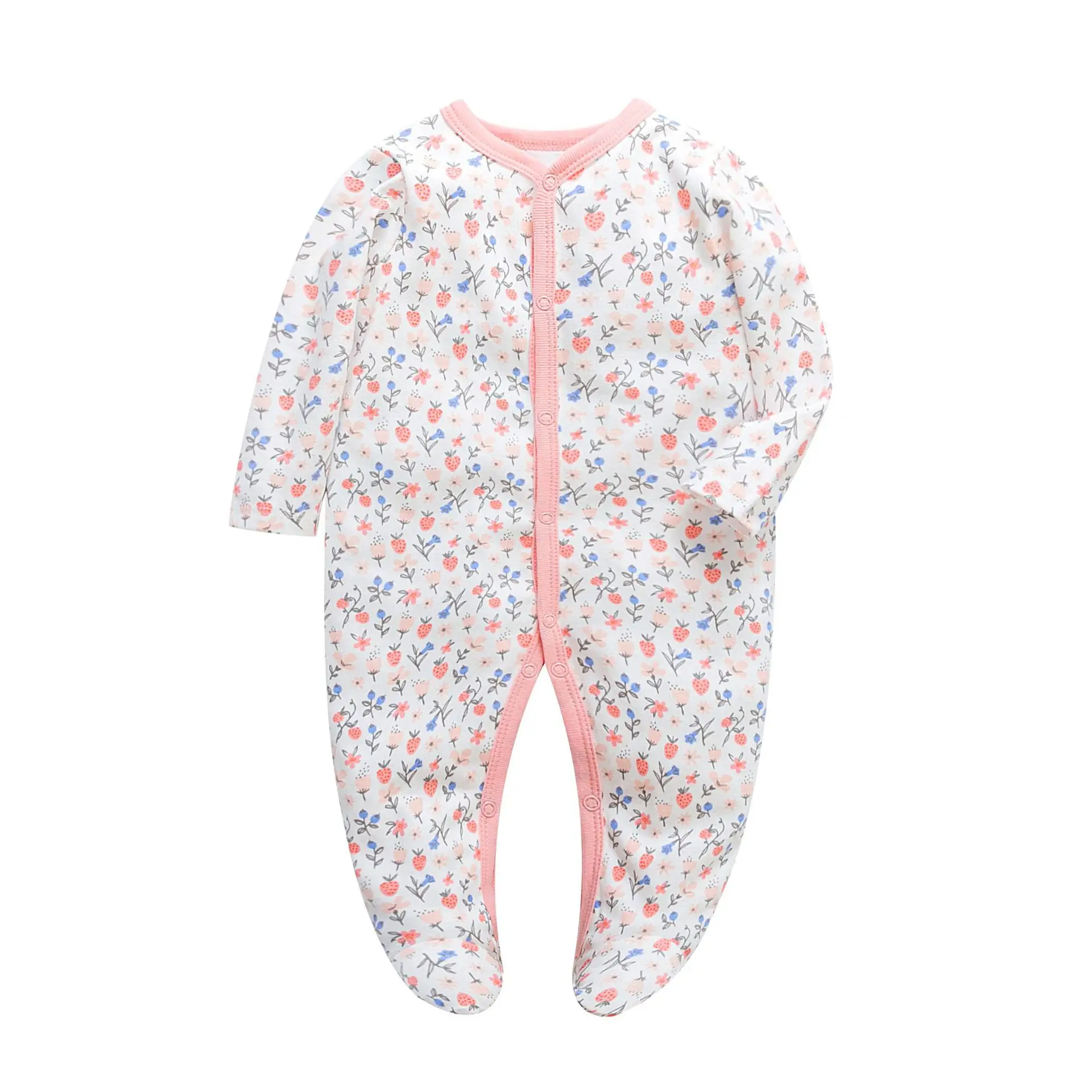 Baby Long Sleeve Jumpsuit Blue Elephant Print Spring Summer - Image 12