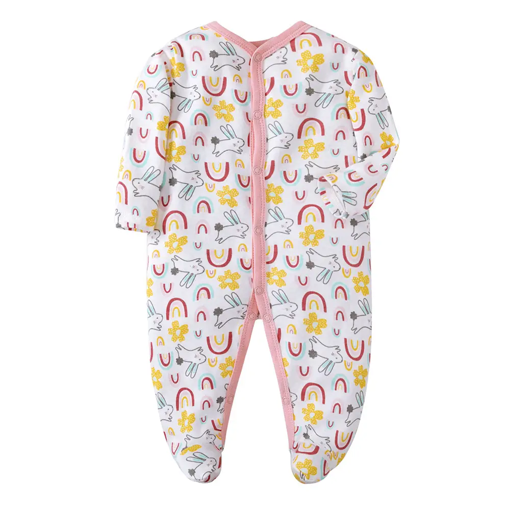 Baby Long Sleeve Jumpsuit Blue Elephant Print Spring Summer - Image 19