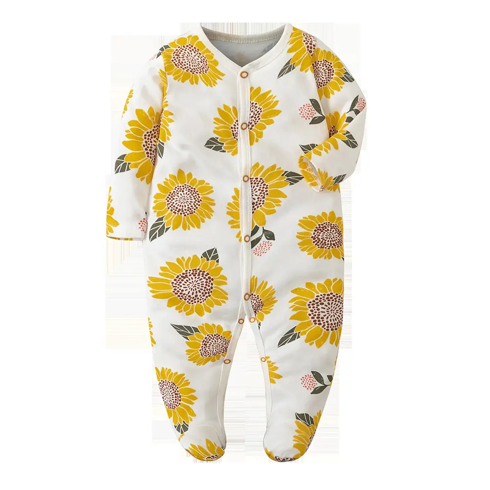 Baby Long Sleeve Jumpsuit Blue Elephant Print Spring Summer - Image 24