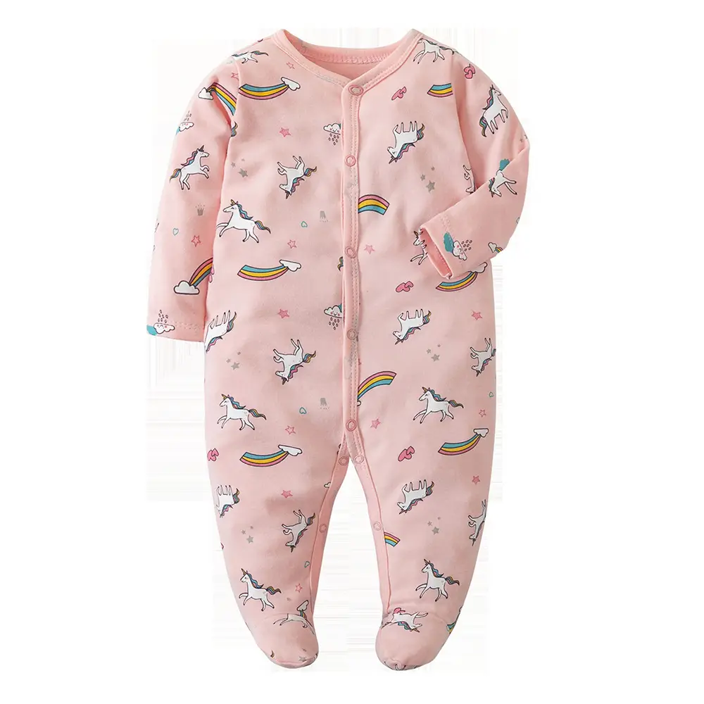 Baby Long Sleeve Jumpsuit Blue Elephant Print Spring Summer - Image 25
