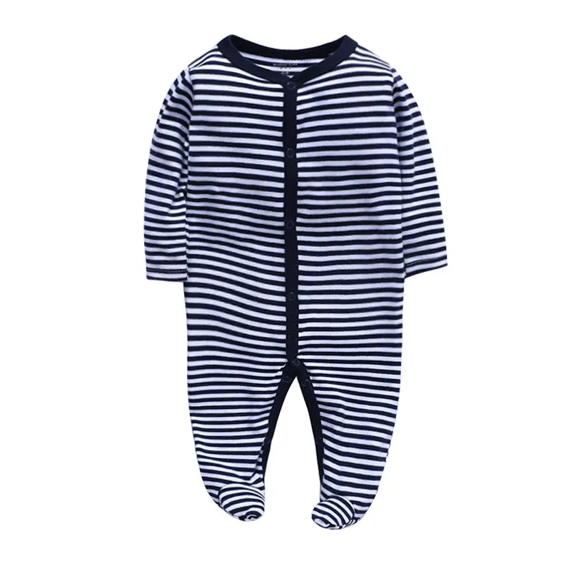 Baby Long Sleeve Jumpsuit Blue Elephant Print Spring Summer - Image 4
