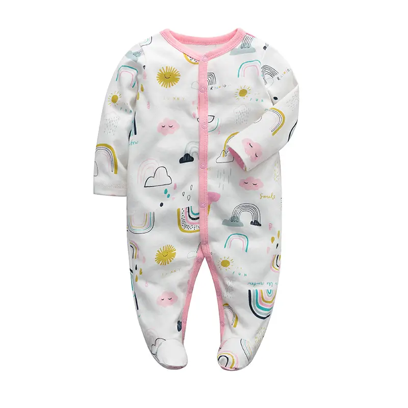 Baby Long Sleeve Jumpsuit Blue Elephant Print Spring Summer - Image 6
